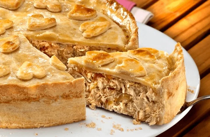 Tarte salgada de frango leve